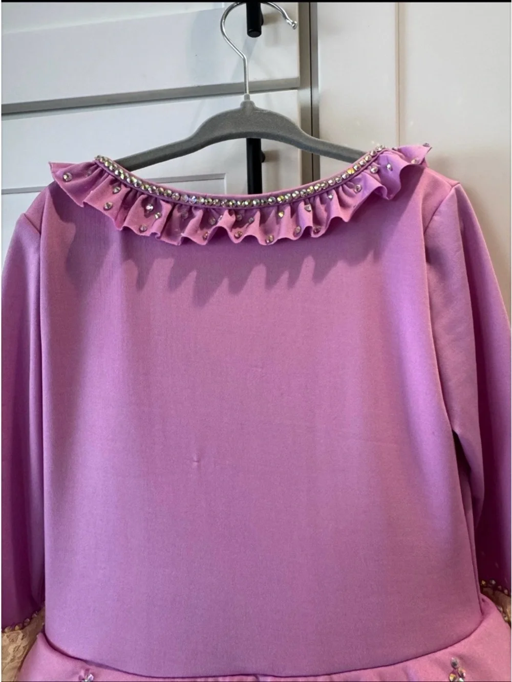 Purple and Cream Princess Costume Dress with Lace Details